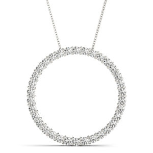 14 Kw Round Simple Diamond Pendant 2.00 CT TW