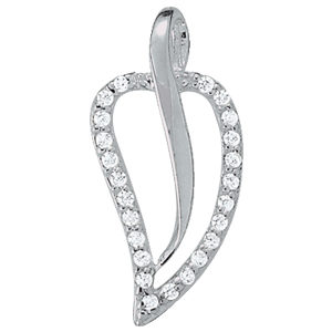 14Kw Leaf Style Diamond Pendant 0.25 CT TW