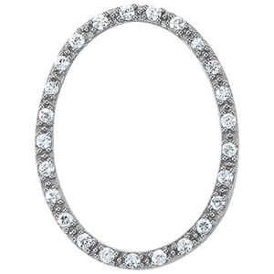 14Kw Oval  Diamond Pendant 0.25 CT TW