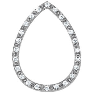 14Kw Pair Shape Diamond Pendant 0.25 CT TW