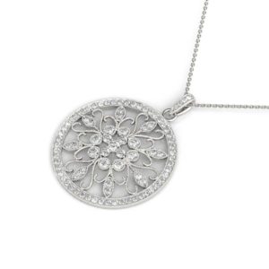 14 Kw Round Diamond Pendant 0.75 CT TW