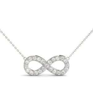 14Kw Infinity Symbol Diamond Pendant 0.33 CT TW