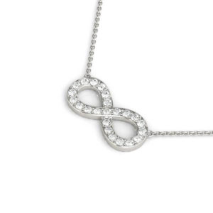 14Kw Infinity Symbol Diamond Pendant 0.33 CT TW