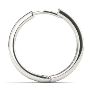 14Kw Round Diamond Hoop Earrings 1.00 CT TW