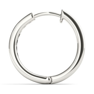 14Kw Round Diamond Hoop Earrings 1.00 CT TW