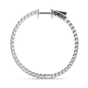 14Kw Circular Diamond Hoop Earrings 1.25 CT TW