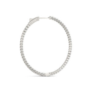 14Kw Circular Diamond Hoop Earrings 5.00 CT TW