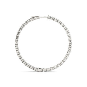 14Kw Circular Diamond Hoop Earrings 9.75 CT TW