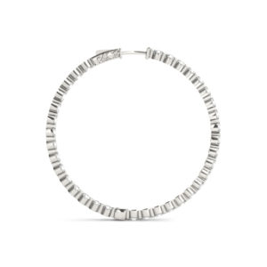 14Kw Round Diamond Hoop Earrings 2.66 CT TW
