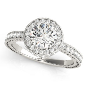 14Kw Halo Engagement Diamond Ring Wedding Set 1.70 CT TW