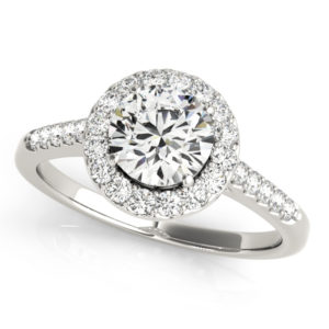 14Kw Halo Engagement Diamond Ring Wedding Set 1.63 CT TW