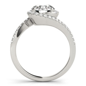 14Kw Halo Engagement Diamond Ring Wedding Set 1.45 CT TW