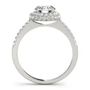 14Kw Halo Engagement Diamond Ring Wedding Set 1.70 CT TW