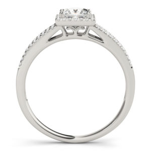 14Kw Halo Engagement Diamond Ring Wedding Set 1.30 CT TW