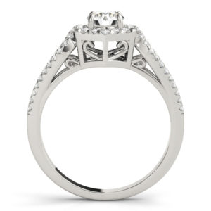 14Kw Halo Engagement Diamond Ring Wedding Set 1.50 CT TW