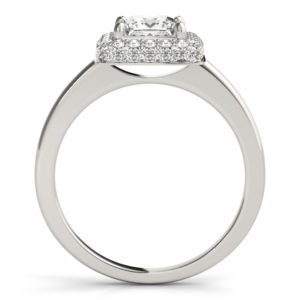 14Kw Halo Engagement Diamond Ring Wedding Set 1.38 CT TW