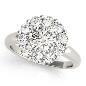 14Kw Halo Engagement Diamond Ring Wedding Set 2.37 CT TW