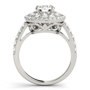 14Kw Halo Engagement Diamond Ring Wedding Set 2.33 CT TW