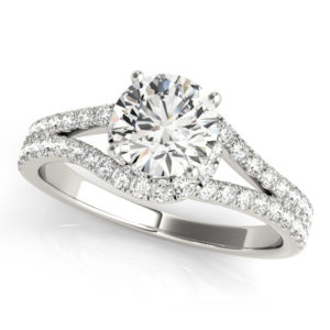 14Kw Halo Engagement Diamond Ring Wedding Set 1.50 CT TW