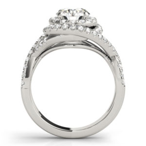 14Kw Halo Engagement Diamond Ring Wedding Set 1.83 CT TW