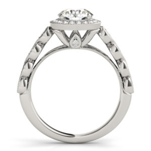 14Kw Halo Engagement Diamond Ring Wedding Set 1.18 CT TW