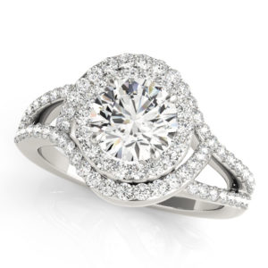 14Kw Halo Engagement Diamond Ring Wedding Set 2.00 CT TW
