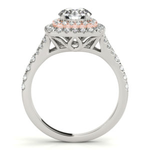 14Kw Halo Engagement Diamond Ring Wedding Set 1.70 CT TW