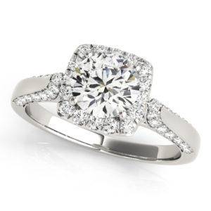 14Kw Halo Engagement Diamond Ring Wedding Set 1.63 CT TW