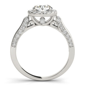 14Kw Halo Engagement Diamond Ring Wedding Set 1.63 CT TW