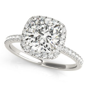 14Kw Halo Engagement Diamond Ring Wedding Set 0.75 CT TW