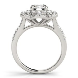 14Kw Halo Engagement Diamond Ring Wedding Set 1.58 CT TW