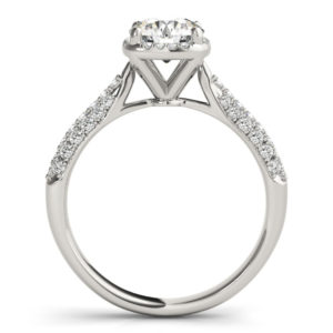 14Kw Halo Engagement Diamond Ring Wedding Ring 1.33 CT TW