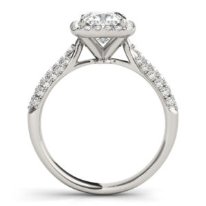 14Kw Halo Engagement Diamond Ring Wedding Ring 1.33 CT TW