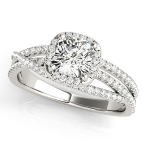 14Kw Halo Engagement Diamond Ring Wedding Ring 1.33 CT TW