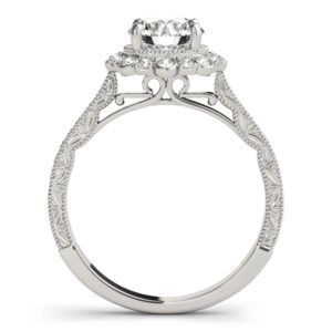 14Kw Halo Engagement Diamond Ring Wedding Set 1.30 CT TW