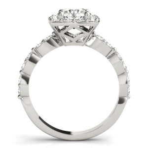 14Kw Halo Engagement Diamond Ring Wedding Set 2.12 CT TW