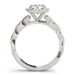 14Kw Halo Engagement Diamond Ring Wedding Ring 1.25 CT TW