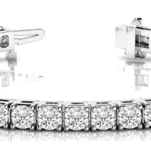 14Kw Interlocking Diamond Tennis Bracelet 4.16 CT TW