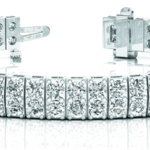 14Kw Interlocking Diamond Tennis Bracelet 5.00 CT TW