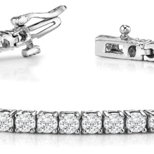 14Kw Interlocking Diamond Tennis Bracelet 4.00 CT TW