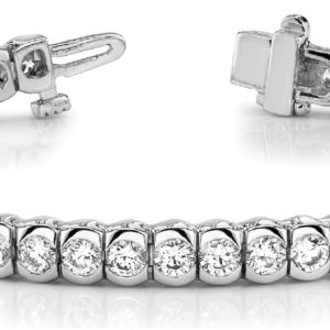 14Kw Interlocking Diamond Tennis Bracelet 5.00 CT TW