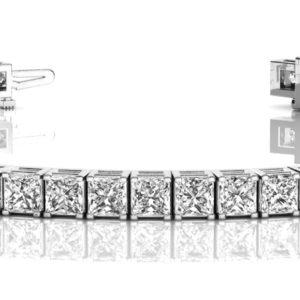 14Kw Interlocking Diamond Tennis Bracelet 6.62 CT TW