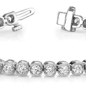 14Kw Interlocking Diamond Tennis Bracelet 4.00 CT TW