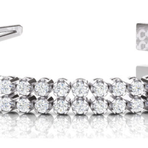 14Kw Interlocking Diamond Tennis Bracelet 4.16 CT TW