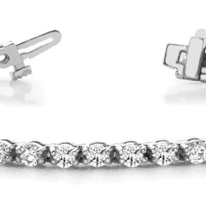 14Kw Interlocking Diamond Tennis Bracelet 5.00 CT TW