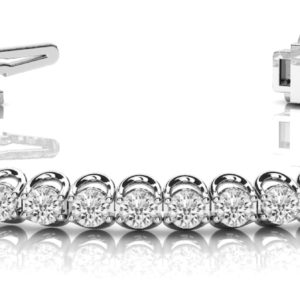 14Kw Interlocking Diamond Tennis Bracelet 4.00 CT TW