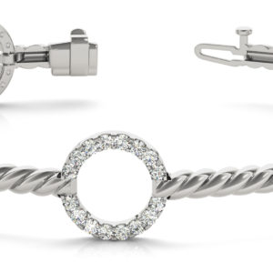 14Kw Interlocking Diamond Bracelet 1.12 CT TW