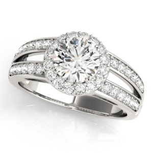 14Kw Halo Engagement Diamond Ring Wedding Set 1.75 CT TW