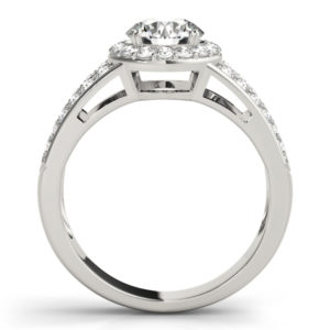 14Kw Halo Engagement Diamond Ring Wedding Set 1.75 CT TW