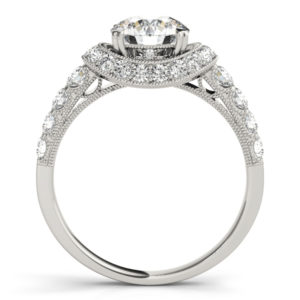 14Kw Halo Engagement Diamond Ring Wedding Ring 1.63 CT TW